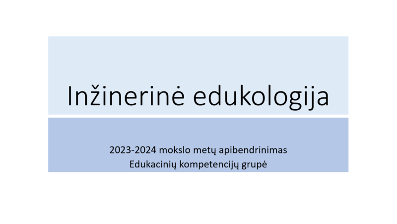 Inžinerinė edukologija - lankausi pas kolegą / su kolega